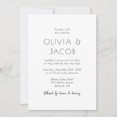 Minimalistisches Foto QR Code Hochzeit Einladung (Vorderseite)