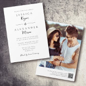 Minimalistisches Foto QR-Code Skript Hochfahren Einladung