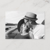 Minimalistisches Foto QR Code Wedding Mini RSVP Ca Mitteilungskarte (Rückseite)