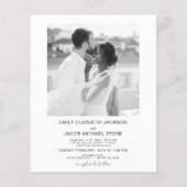Minimalistisches Foto QR Code White Wedding (Rückseite)