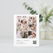 Minimalistisches Foto QR Code White Wedding (Stehend Vorderseite)