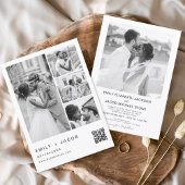 Minimalistisches Foto QR Code White Wedding