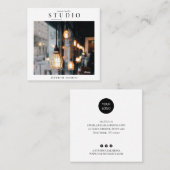 Minimalistisches Foto Quadratische Visitenkarte (Vorne/Hinten)