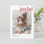 Minimalistisches Foto Rotes Joystick Weihnachten Einladung (Stehend Vorderseite)