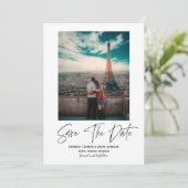 Minimalistisches Foto Save the Date (Stehend Vorderseite)