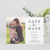 Minimalistisches Foto Save The Date (Stehend Vorderseite)