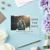 Minimalistisches Foto Save the Date Acryleinladungen (In Situ (Hochzeit))