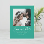 Minimalistisches Foto Save the Date | Arcadia Gree (Stehend Vorderseite)