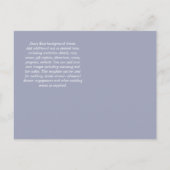 MINIMALISTISCHES FOTO Save the Date Dusty Blue Postkarte (Rückseite)