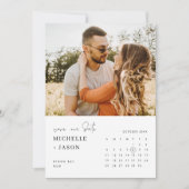 Minimalistisches Foto Save the Date Einladung (Vorderseite)