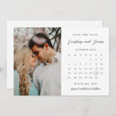 Minimalistisches Foto Save the Date Einladung (Vorne/Hinten)