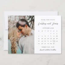 Minimalistisches Foto Save the Date Einladung
