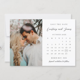 Minimalistisches Foto Save the Date Einladung