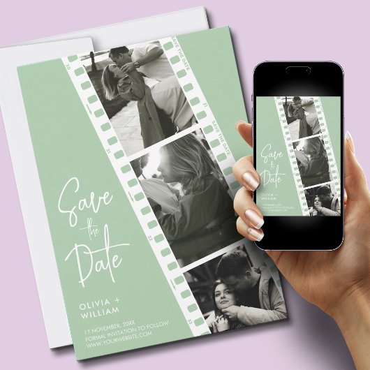 Minimalistisches Foto Save the Date Einladung