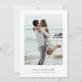 Minimalistisches Foto Save the Date Einladung (Rückseite)