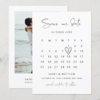 Minimalistisches Foto Save the Date Einladung