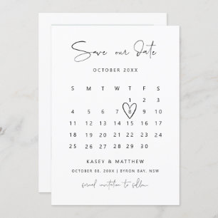 Minimalistisches Foto Save the Date Einladung