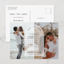 Minimalistisches Foto Save the Date Einladung Postkarte