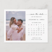 Minimalistisches Foto Save the Date Einladung Postkarte (Vorderseite)