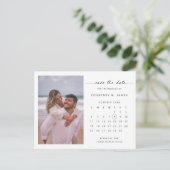 Minimalistisches Foto Save the Date Einladung Postkarte (Stehend Vorderseite)