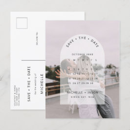 Minimalistisches Foto Save the Date Einladung Postkarte