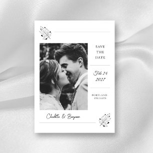 Minimalistisches Foto Save the Date   Elegante Hoc