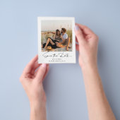 Minimalistisches Foto Save the Date Flyer (Gruppe)