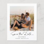 Minimalistisches Foto Save the Date Flyer (Vorne)