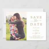 Minimalistisches Foto Save the Date Magneteinladung (Vorderseite)