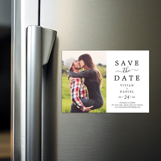 Minimalistisches Foto Save the Date Magneteinladung