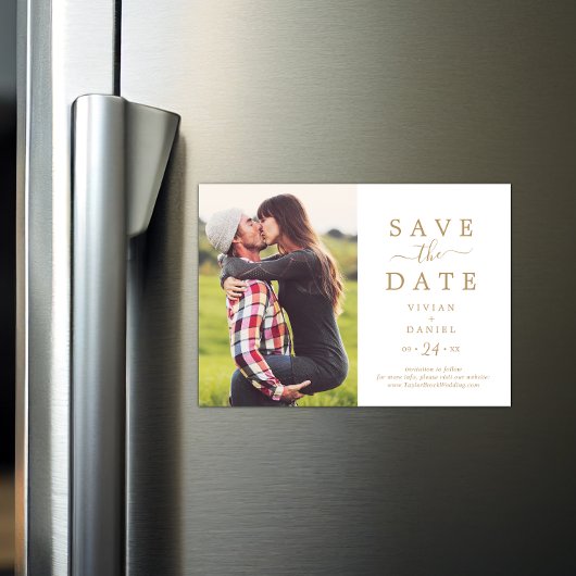 Minimalistisches Foto Save the Date Magneteinladung