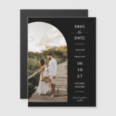 Minimalistisches Foto Save the Date Magnetkarte (Vorne/Hinten)