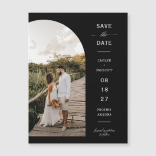 Minimalistisches Foto Save the Date Magnetkarte