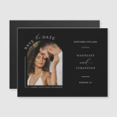 Minimalistisches Foto Save the Date Magnetkarte (Vorne/Hinten)