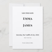 Minimalistisches Foto Save the Date mit QR-Code Mo Einladung (Vorderseite)