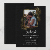 Minimalistisches Foto Save the Date, Moderne Hochz Date (Vorne/Hinten)