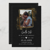 Minimalistisches Foto Save the Date, Moderne Hochz Save The Date (Vorne/Hinten)