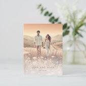 Minimalistisches Foto Save the Date Postkarte (Stehend Vorderseite)