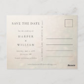 Minimalistisches Foto Save the Date Postkarte (Rückseite)
