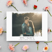 Minimalistisches Foto Save the Date Postkarte