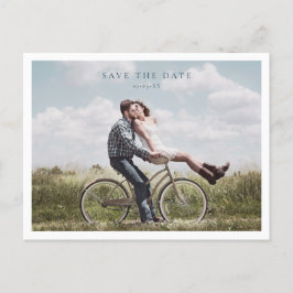 Minimalistisches Foto Save the Date Postkarte