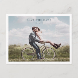 Minimalistisches Foto Save the Date Postkarte
