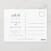 Minimalistisches Foto Save the Date Postkarte (Rückseite)