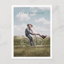 Minimalistisches Foto Save the Date Postkarte