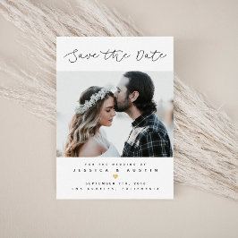 Minimalistisches Foto Save the Date | Schwarz & Go
