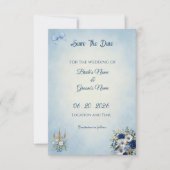 Minimalistisches Foto Save the Date | Something Bl (Vorderseite)