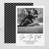 Minimalistisches Foto Save the Date Typografie (Vorne/Hinten)