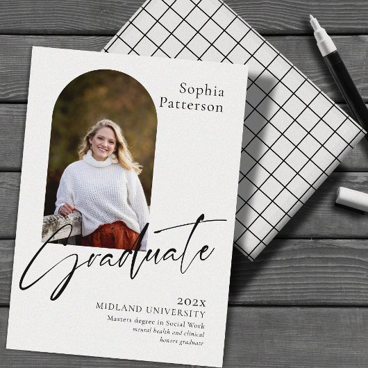 Minimalistisches Foto Schwarz/Weiß Ankündigung