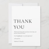 Minimalistisches Foto Schwarz-weiß Hochzeit Vielen Karte (Vorderseite)