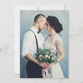 Minimalistisches Foto Schwarz-weiß Hochzeit Vielen Karte (Rückseite)